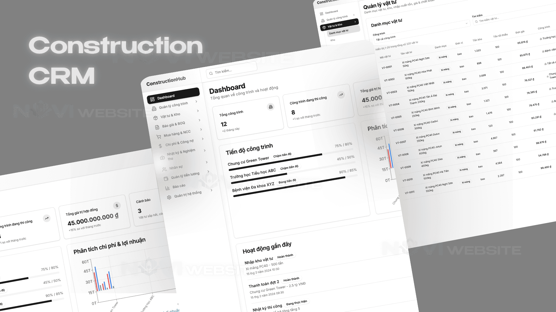 Web App CRM Quản Lý Công Trình & Xây Dựng
