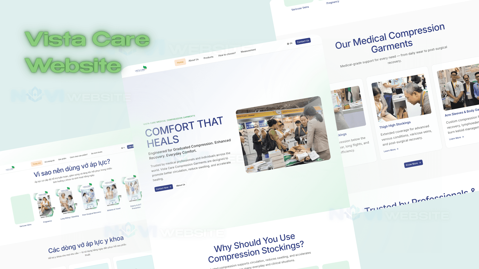 Website Giới Thiệu & Trưng Bày Sản Phẩm Vớ Y Khoa Vista Care