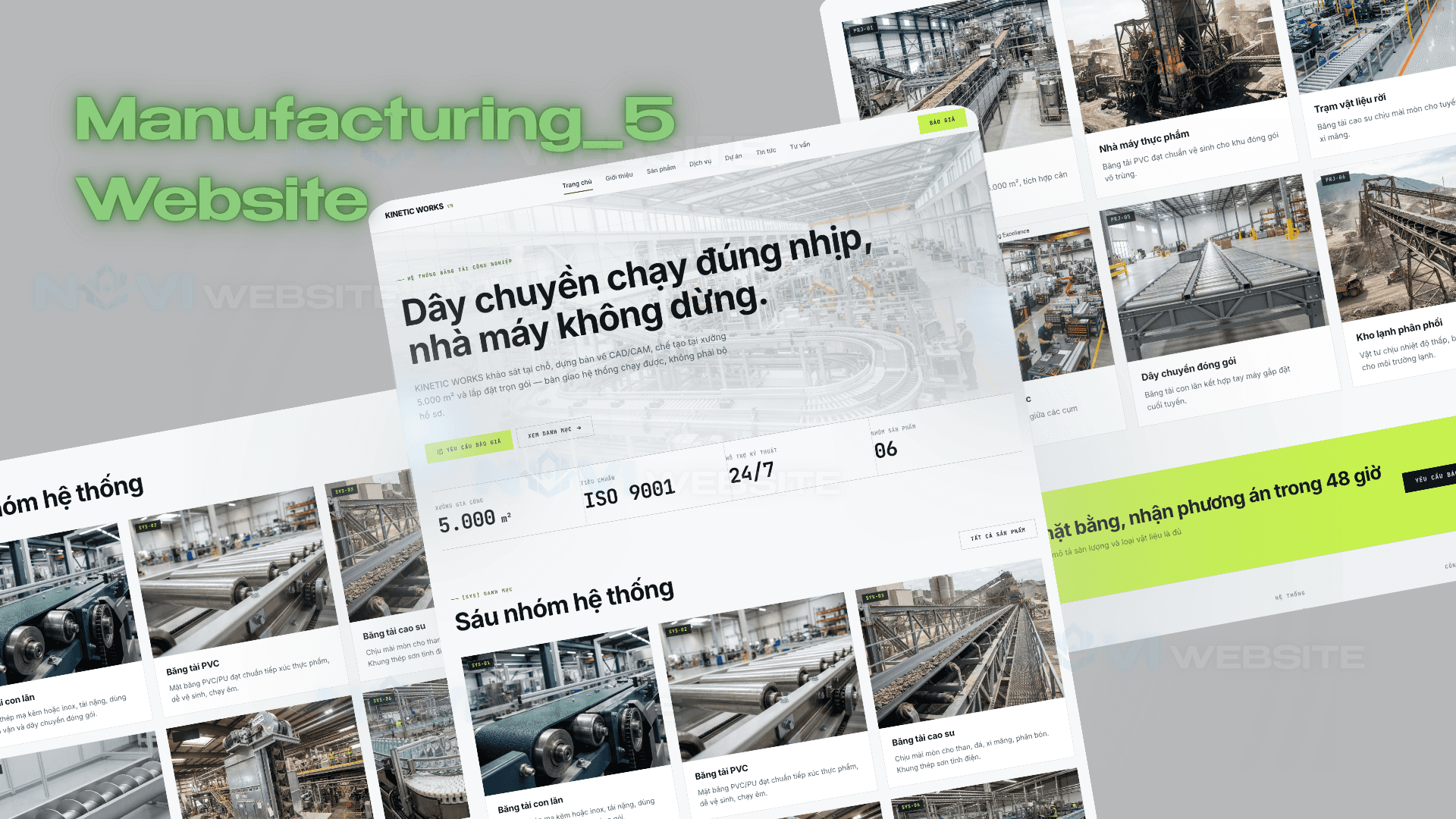 Website Hệ Thống Băng Tải & Cơ Khí Công Nghiệp KINETIC WORKS