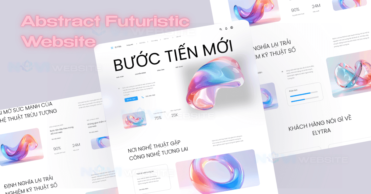 Website landing page công nghệ trừu tượng & tương lai