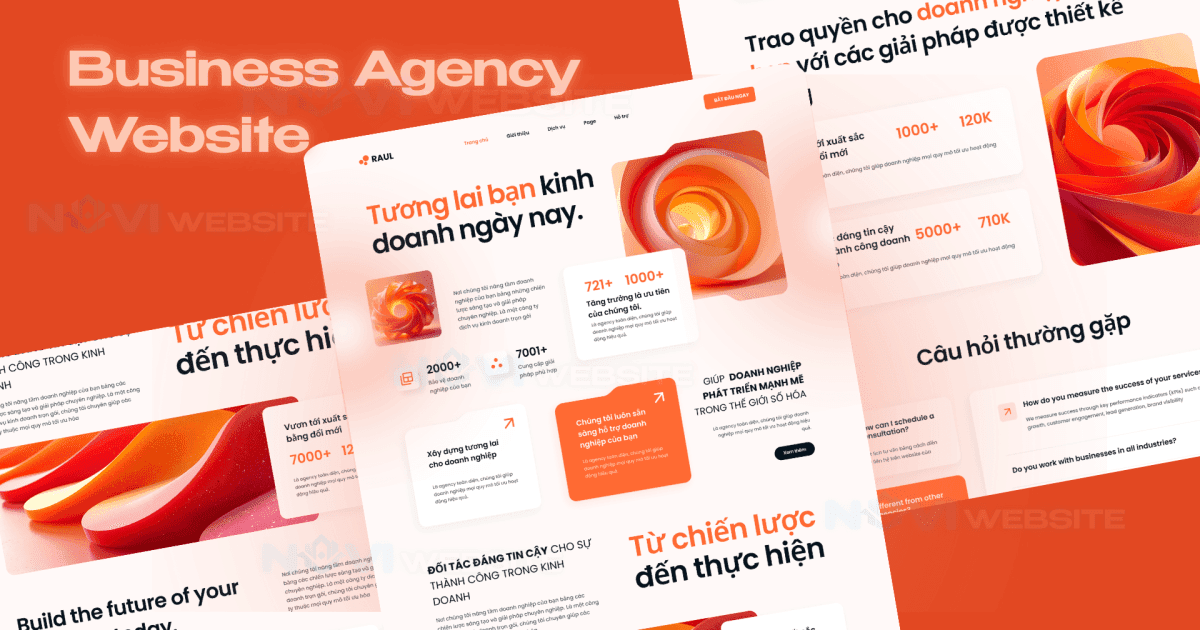 Website landing page agency giới thiệu dự án