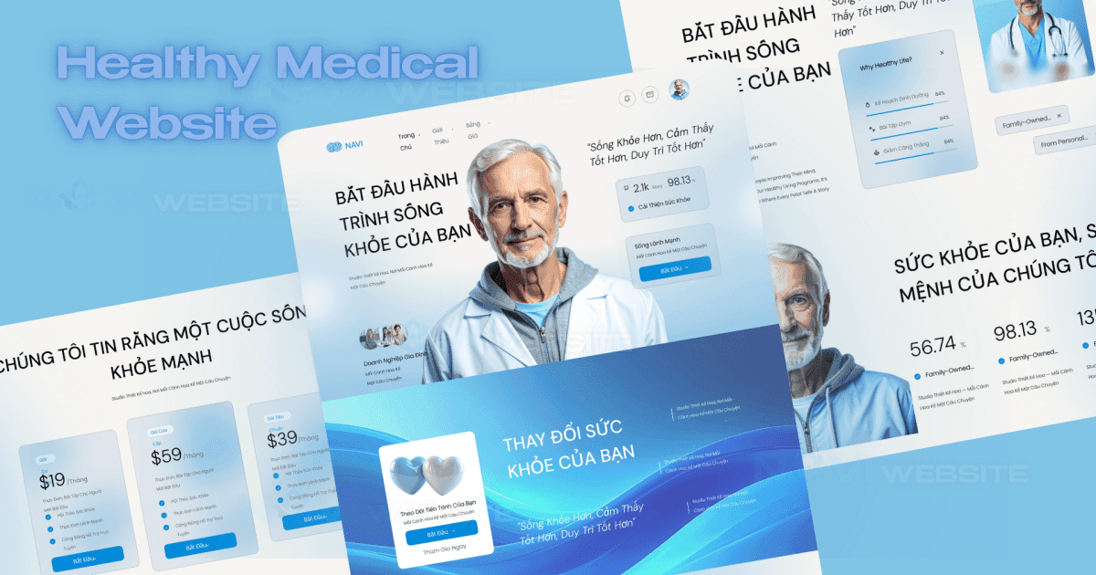Website landing page y tế & sức khỏe