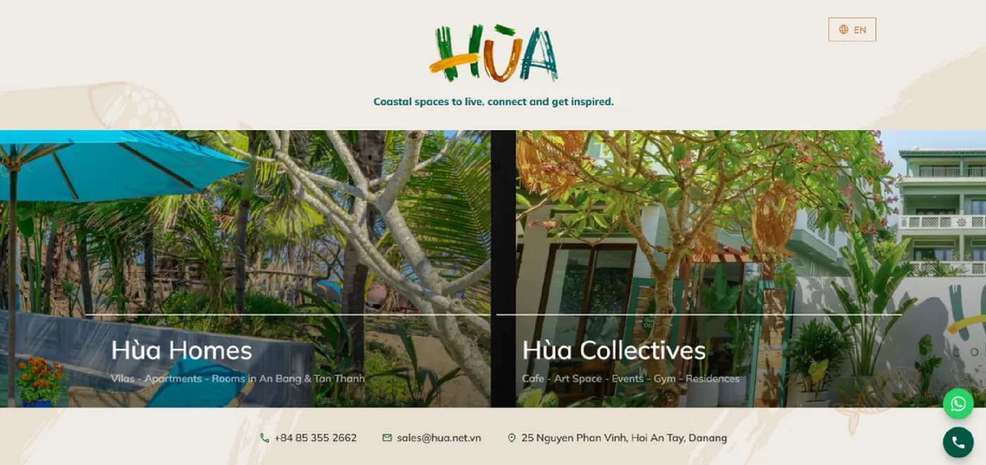 Website Homestay Hùa