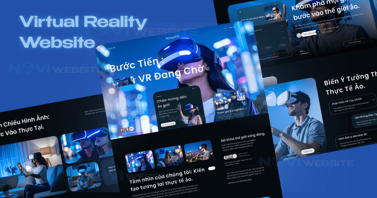 Website landing page thực tế ảo (VR)