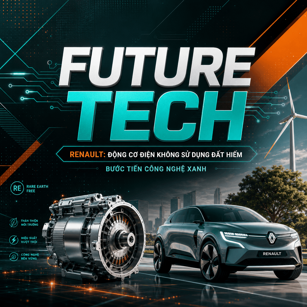 Renault: Động cơ điện không sử dụng đất hiếm - Bước tiến công nghệ xanh