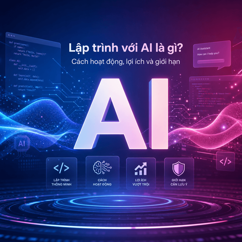 Lập trình với AI là gì? Cách hoạt động, lợi ích và giới hạn
