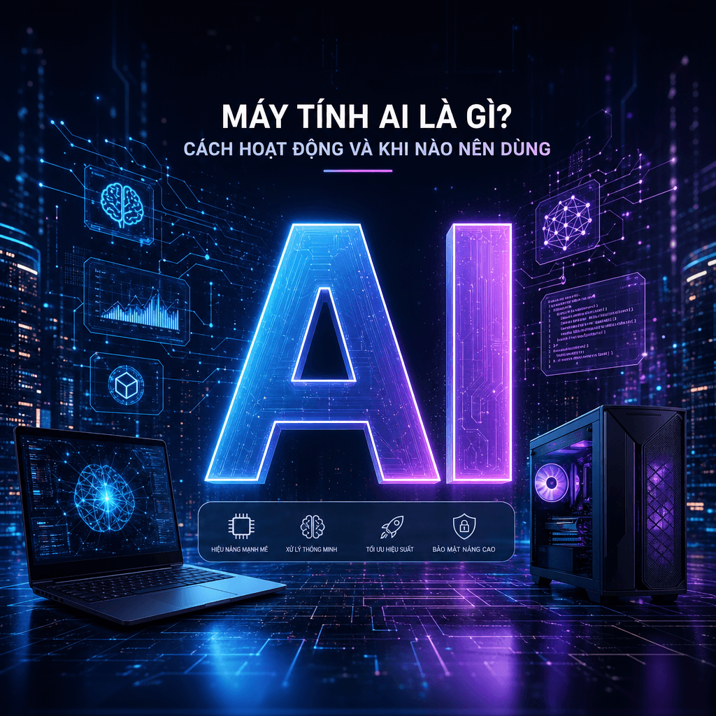 Máy tính AI là gì? Cách hoạt động và khi nào nên dùng