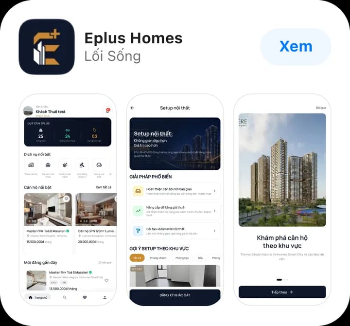 Eplus Homes trên App Store — nhà phát triển NAVI Website