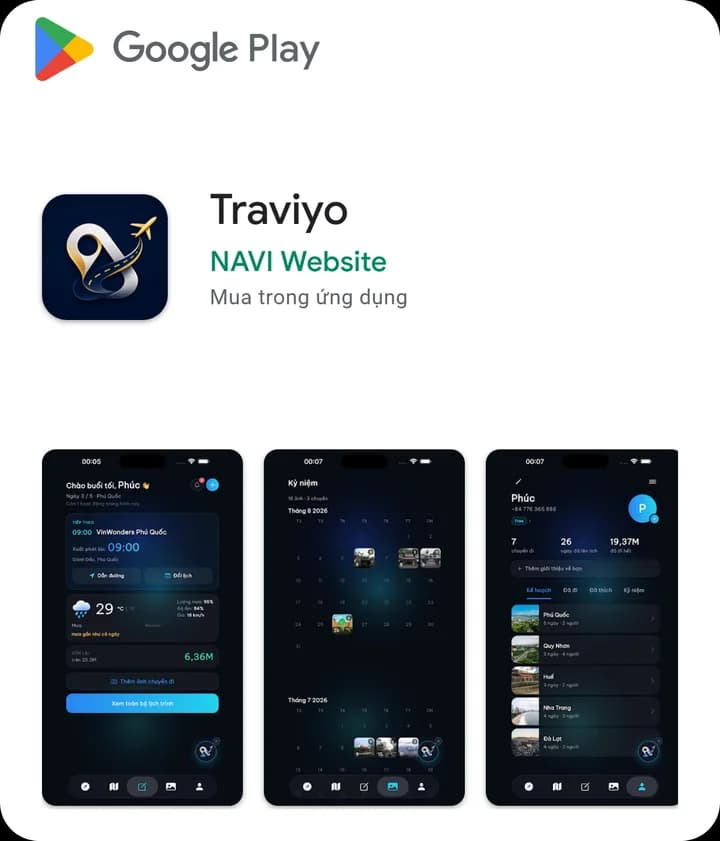 Traviyo trên Google Play — nhà phát triển NAVI Website