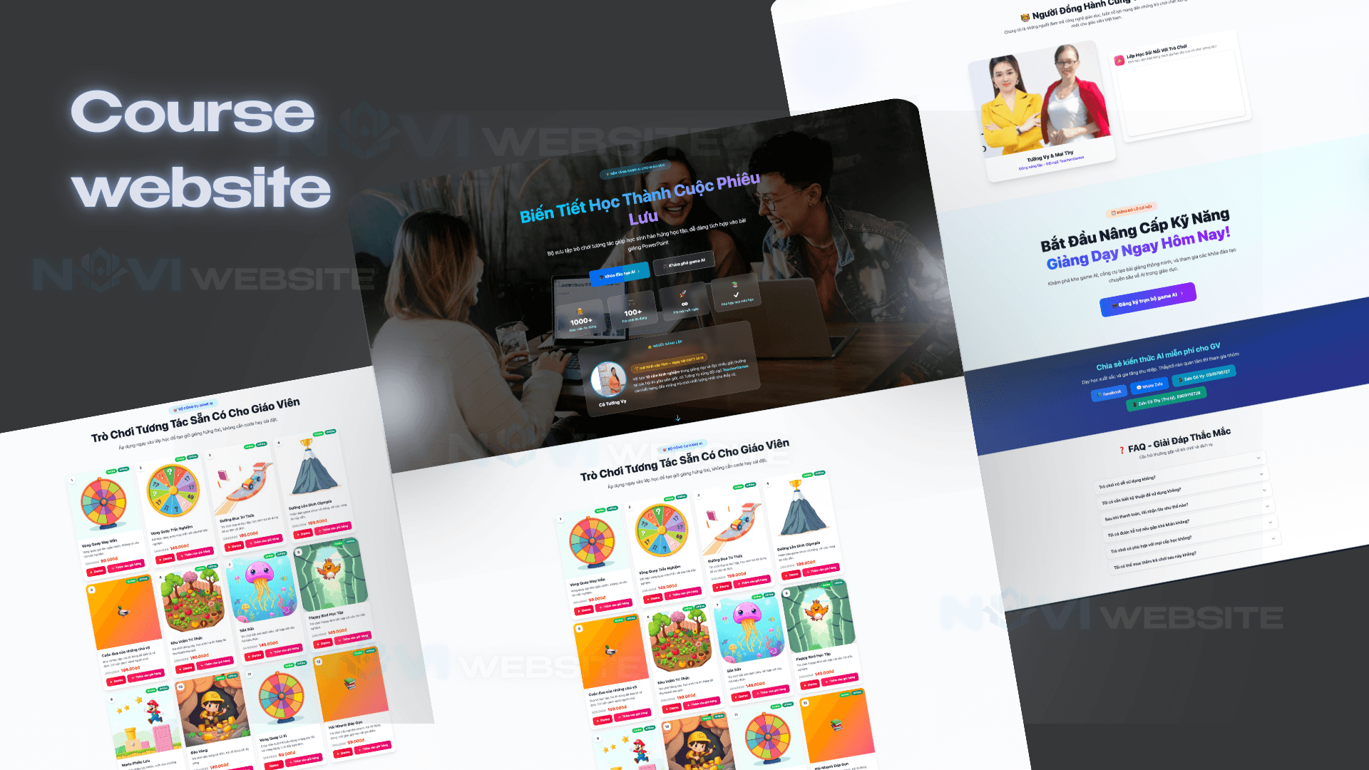 Website Khóa Học & Trò Chơi Tương Tác Cho Giáo Viên