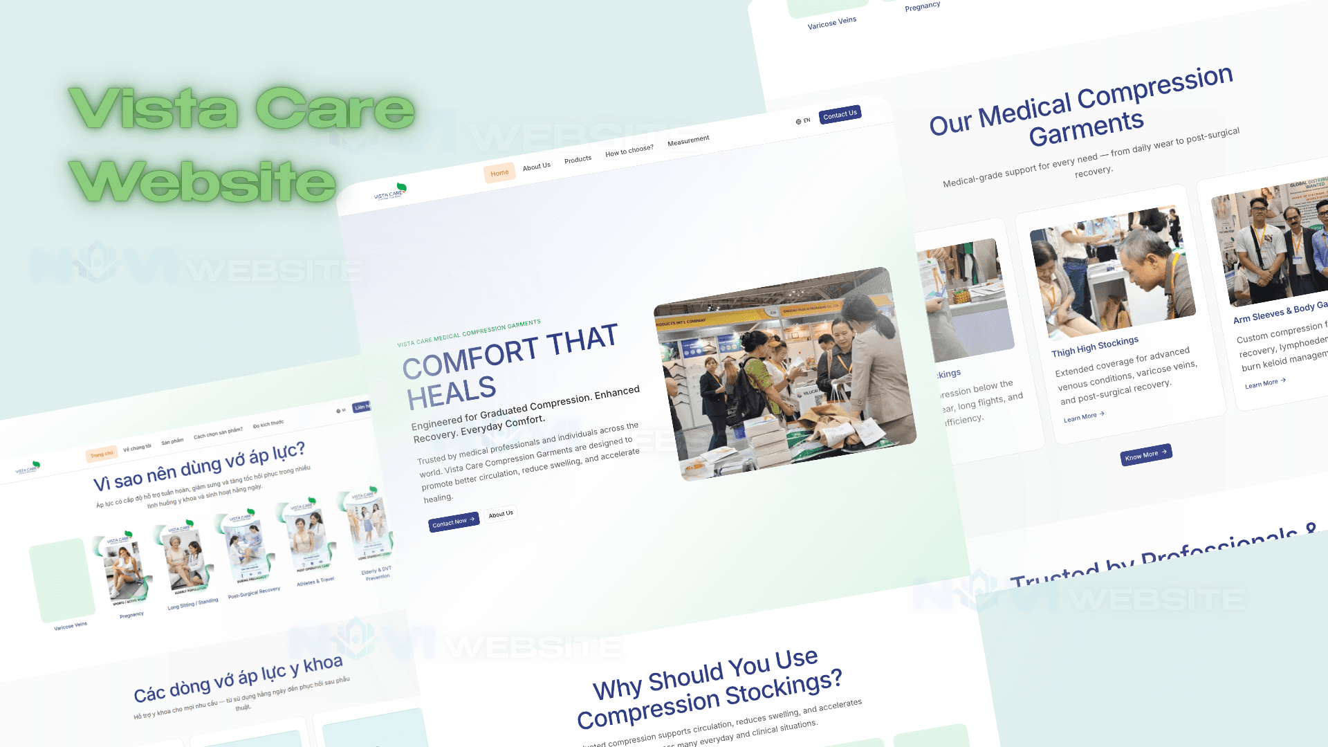 Website Giới Thiệu & Trưng Bày Sản Phẩm Vớ Y Khoa Vista Care