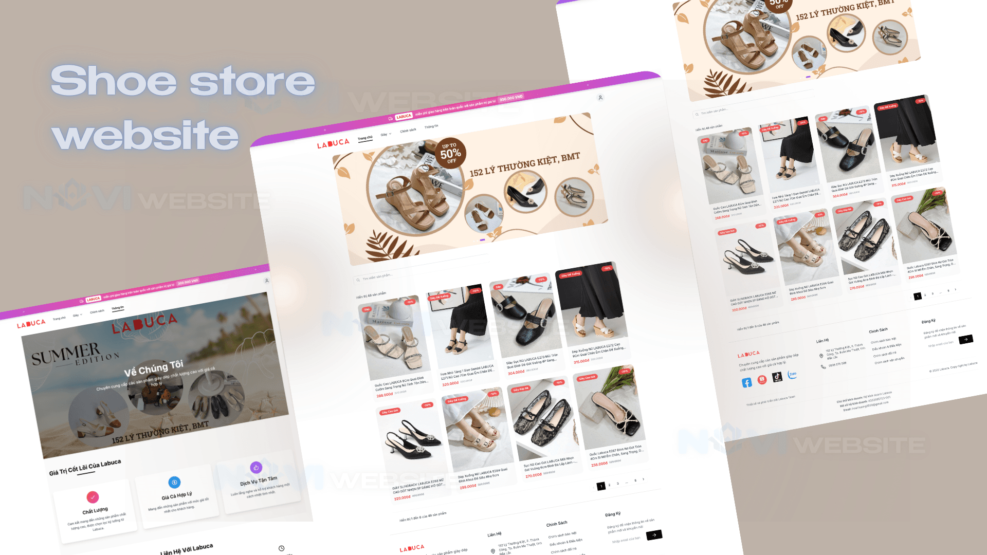 Website Cửa Hàng Giày Thời Trang