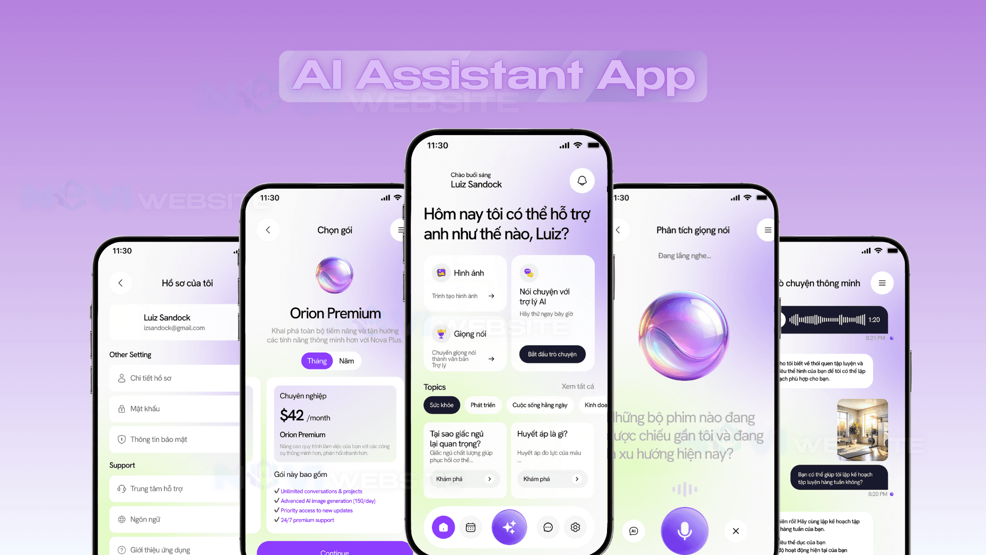 App trợ lý chat AI