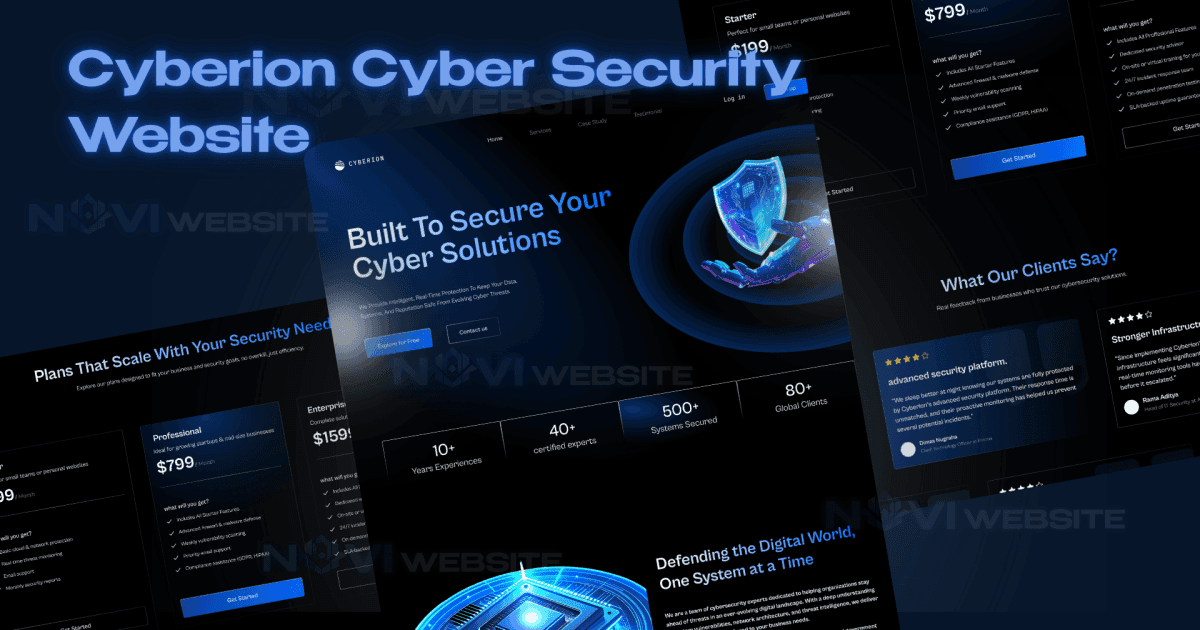Website landing page an ninh mạng