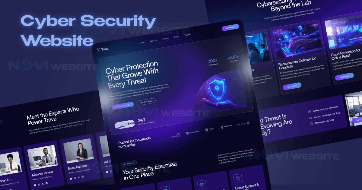 Website landing page an ninh mạng