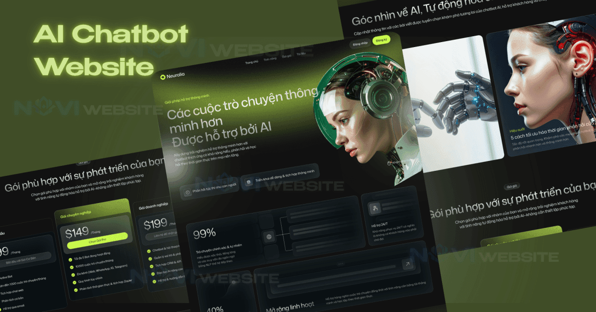 Website landing page chatbot AI