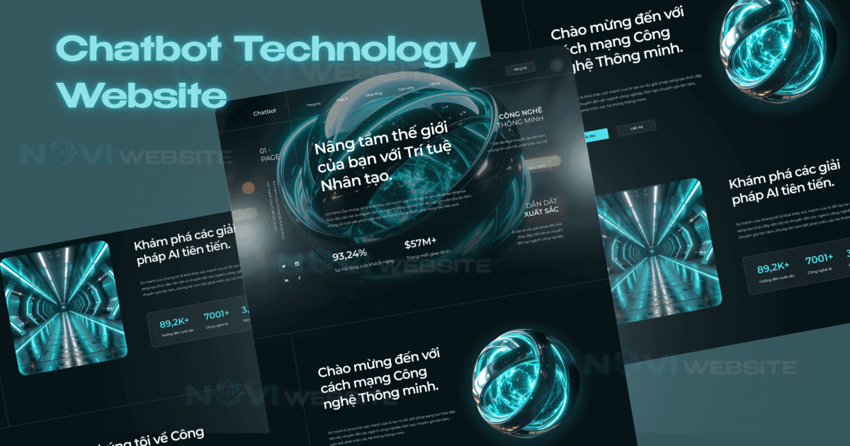 Website landing page công nghệ trí tuệ nhân tạo chatbot
