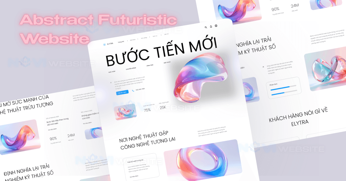 Website landing page công nghệ trừu tượng & tương lai