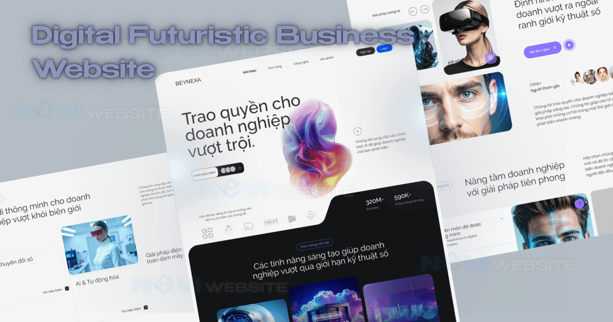 Website landing page doanh nghiệp kỹ thuật số hiện đại
