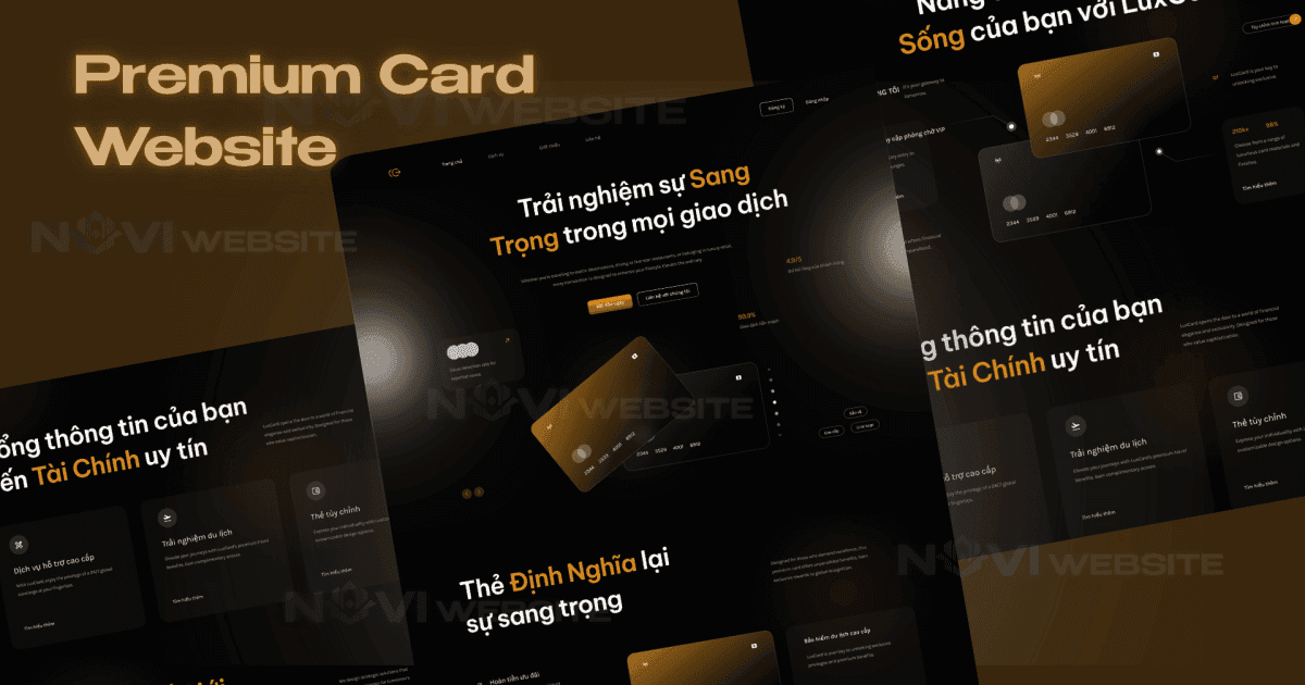 Website landing page giải pháp thẻ cao cấp