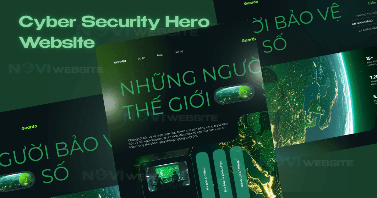 Website landing page giới thiệu an ninh mạng