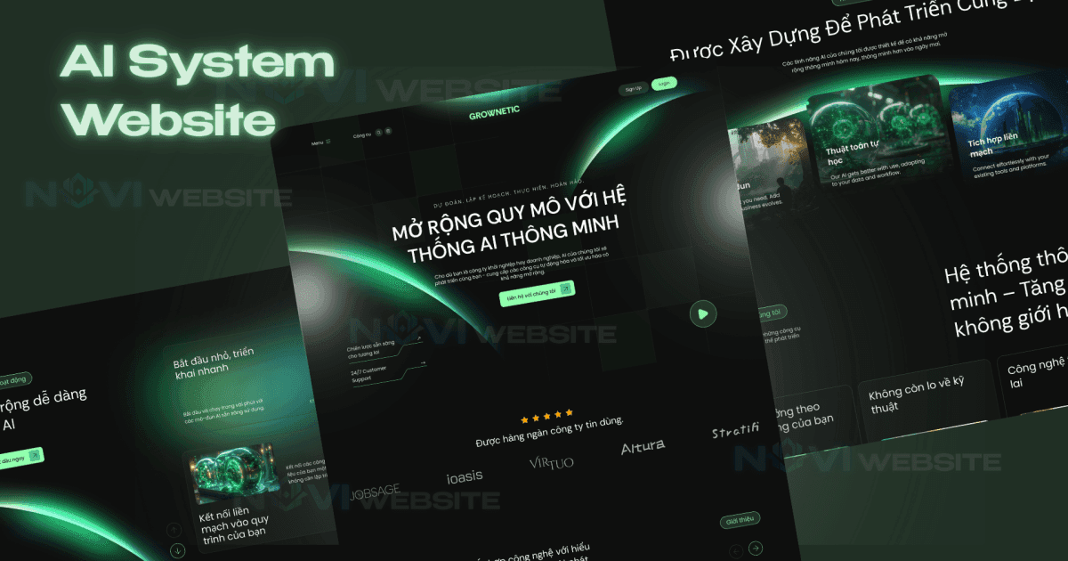 Website landing page hệ thống trí tuệ nhân tạo