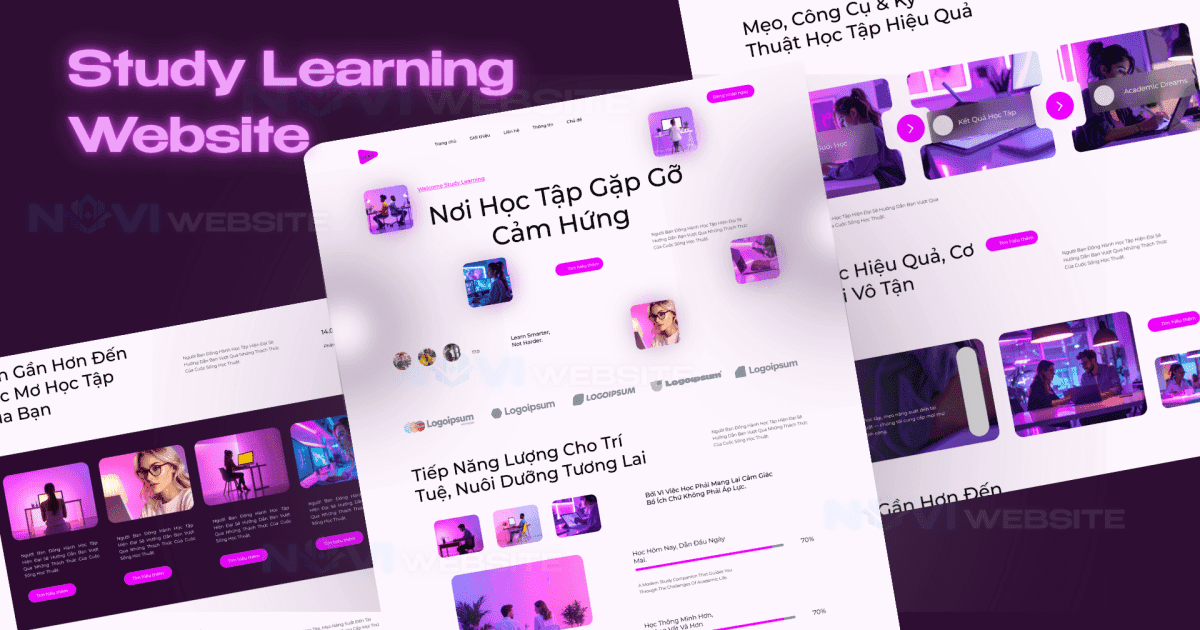 Website landing page học tập & giáo dục