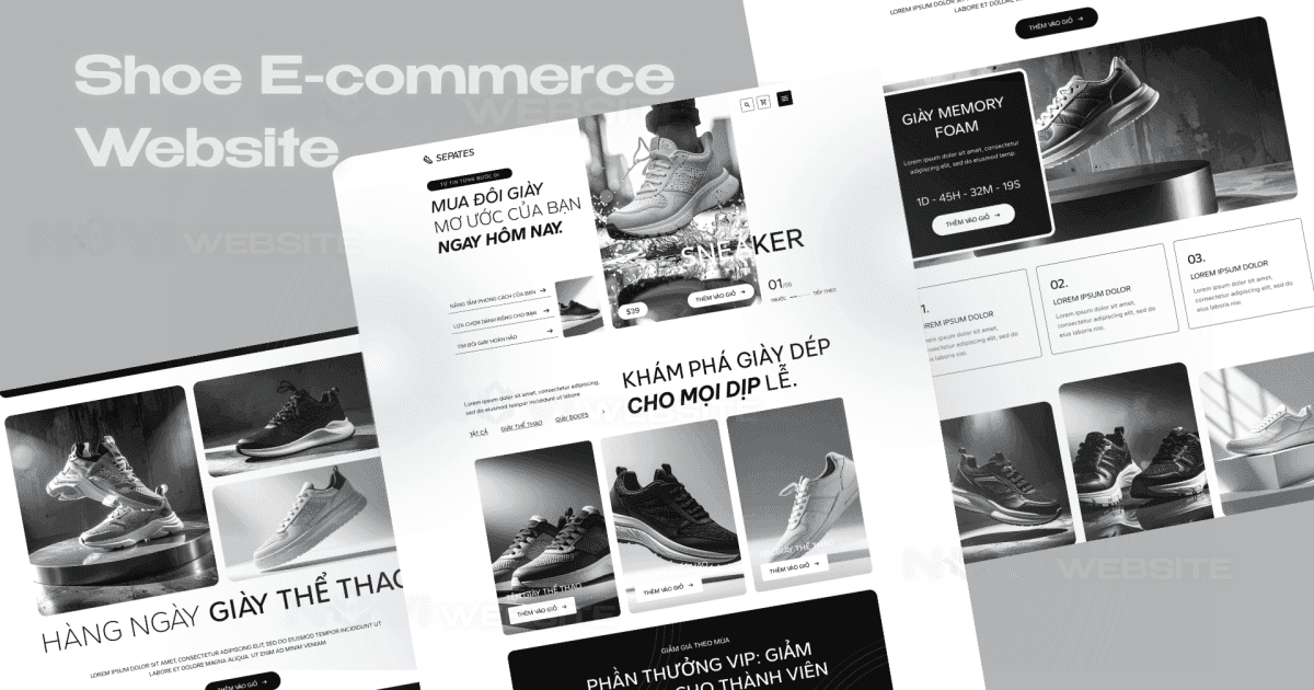 Website thương mại điện tử giày dép