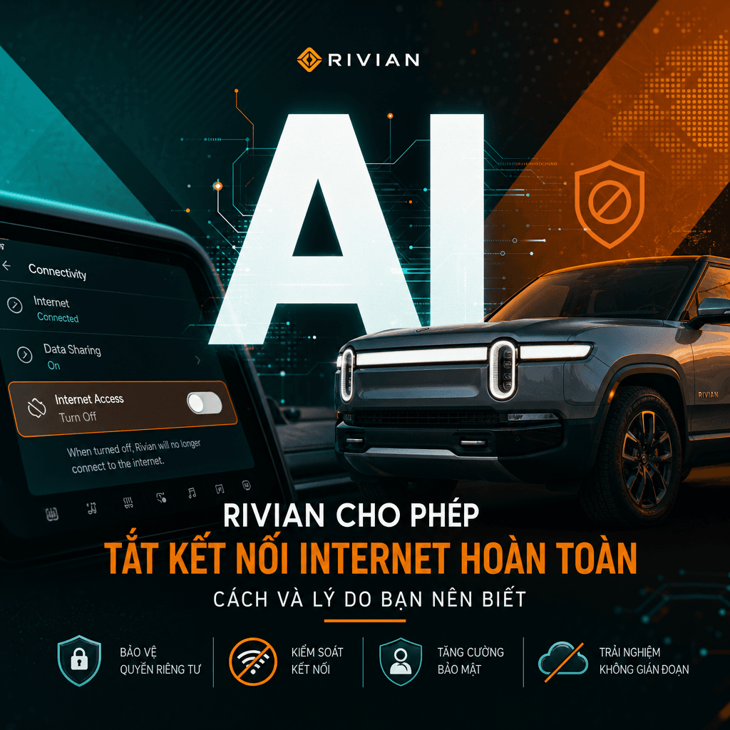 Rivian cho phép tắt kết nối internet hoàn toàn: Cách và lý do bạn nên biết