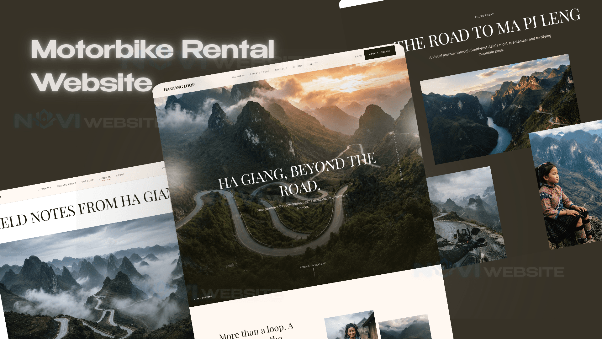 Website Tour Trải Nghiệm Hà Giang Loop & Thuê Xe Máy