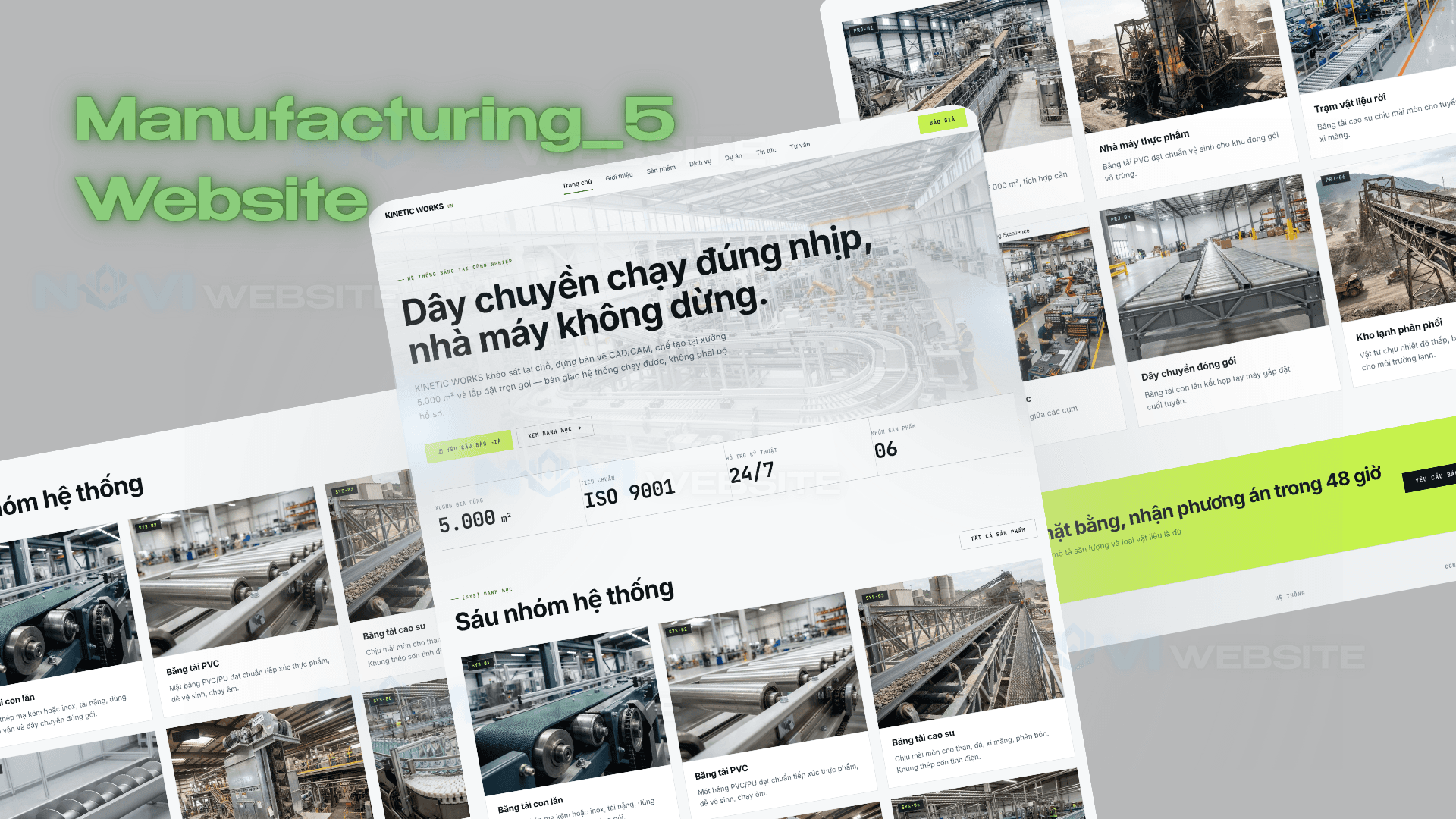 Website Hệ Thống Băng Tải & Cơ Khí Công Nghiệp KINETIC WORKS