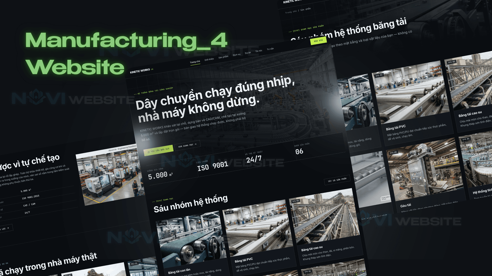 Website Hệ Thống Băng Tải & Tự Động Hóa Công Nghiệp KINETIC