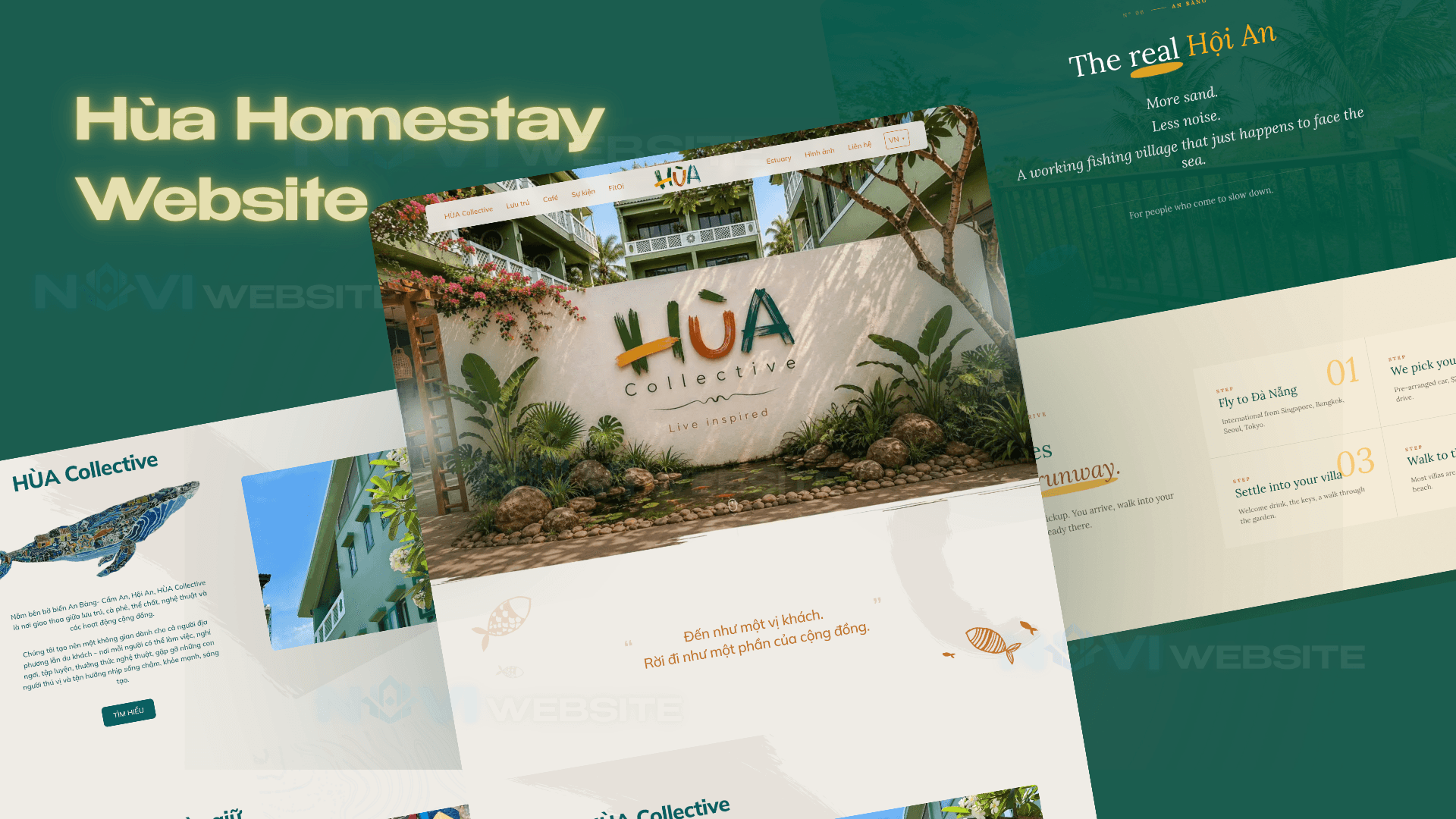 Website HÙA Homestay & HÙA Collective Hội An