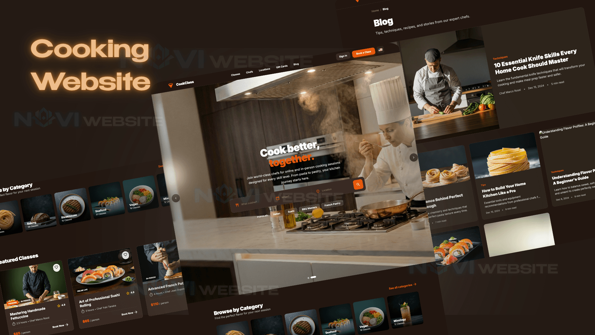Website Nền Tảng Lớp Học Nấu Ăn & Đặt Lịch Đầu Bếp