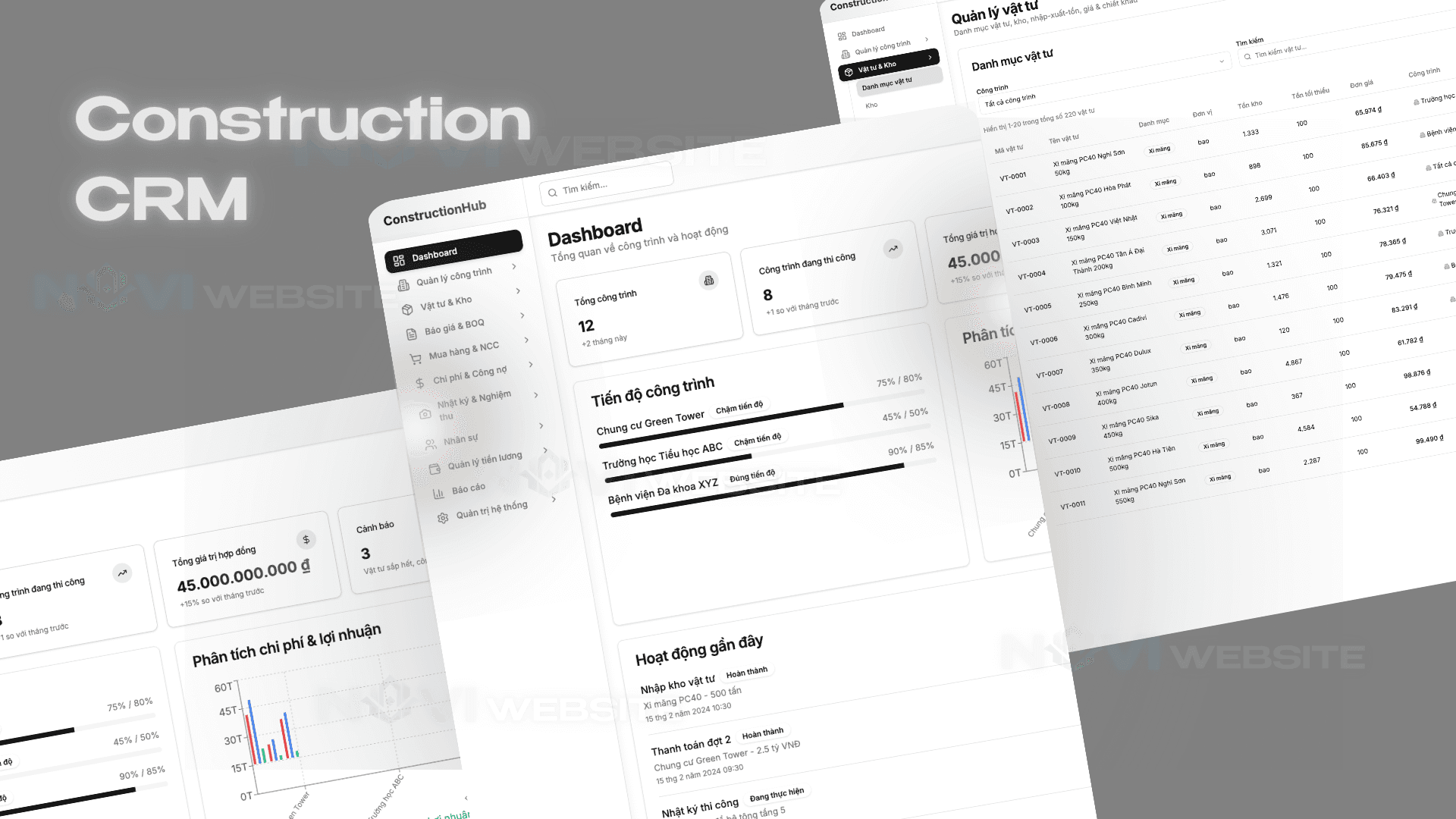 Web App CRM Quản Lý Công Trình & Xây Dựng