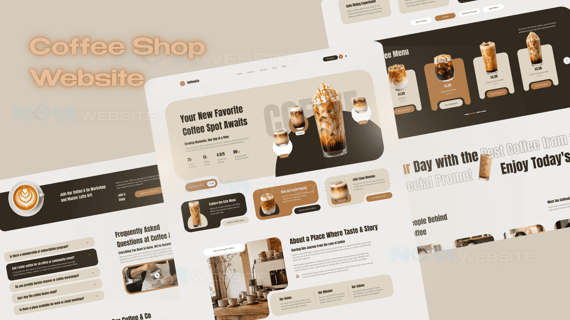 Website Coffee Shop & Cafe