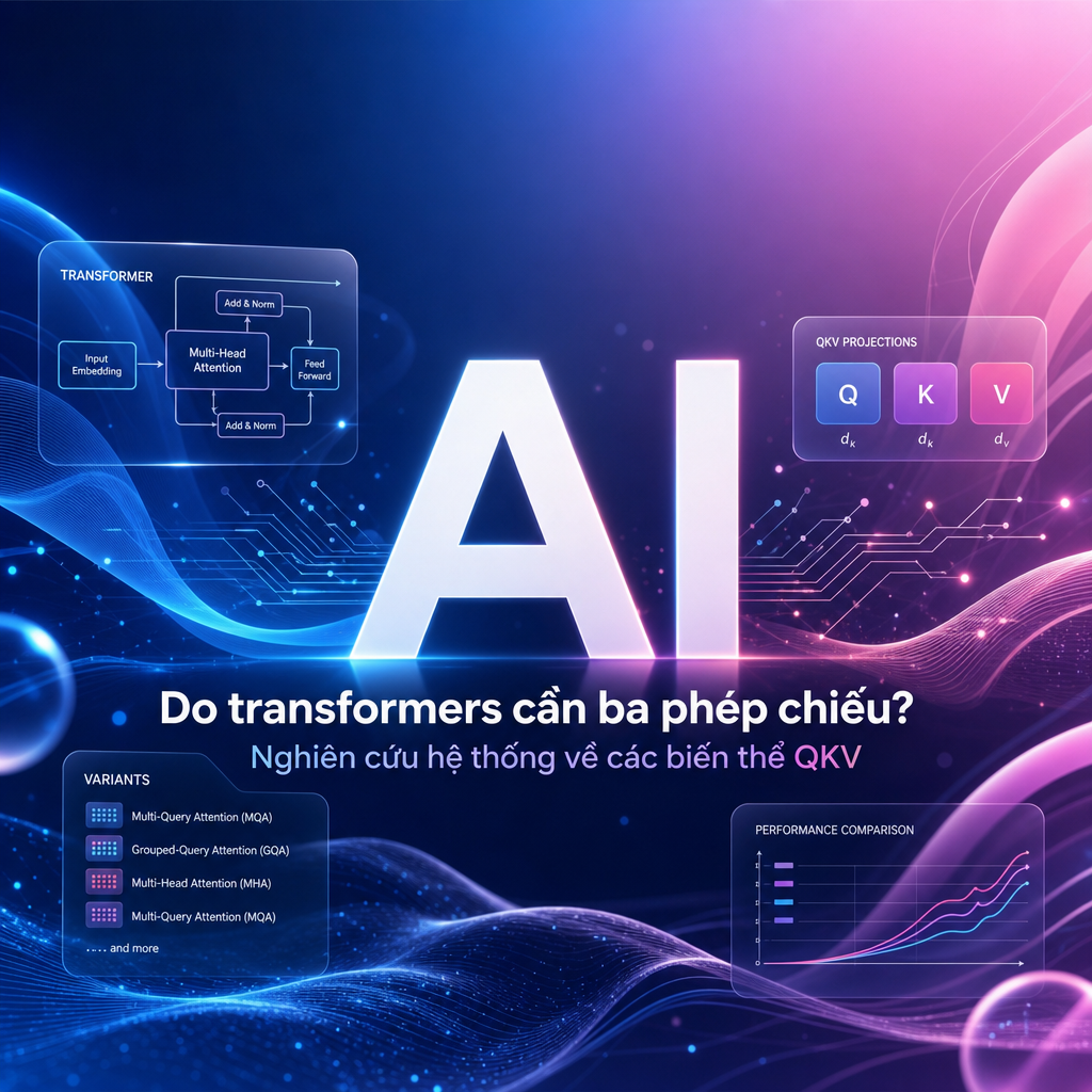 Do transformers cần ba phép chiếu? Nghiên cứu hệ thống về các biến thể QKV